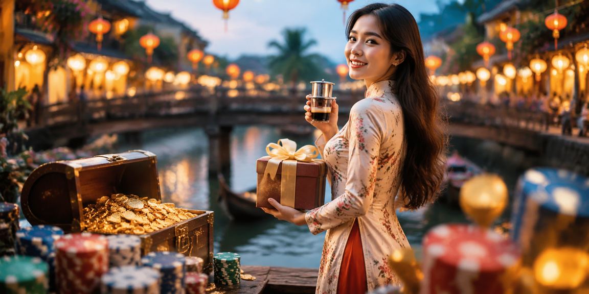 Người dùng VIP tại Hội An thưởng thức cà phê sáng trong khi xem kèo bóng đá