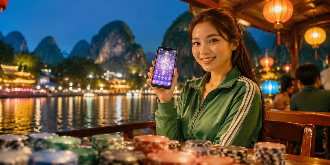 Người dùng trải nghiệm casino trên điện thoại tại chợ đêm Ninh Bình